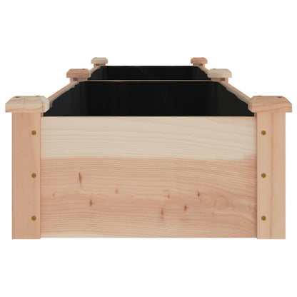vidaXL Garden Raised Bed with Liner 240x45x25 cm Solid Wood Fir 5