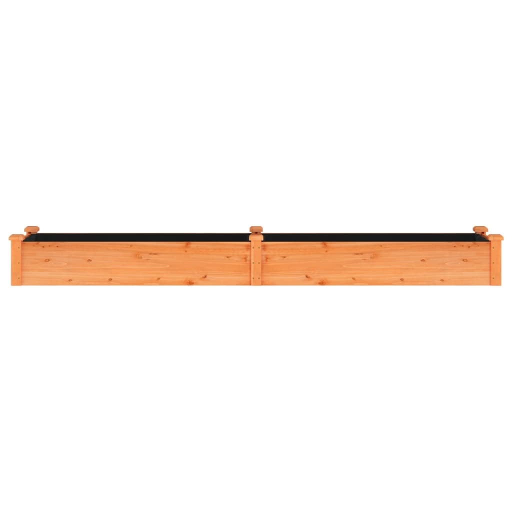 vidaXL Garden Raised Bed with Liner Brown 240x45x25 cm Solid Wood Fir 3