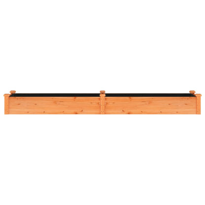 vidaXL Garden Raised Bed with Liner Brown 240x45x25 cm Solid Wood Fir 3