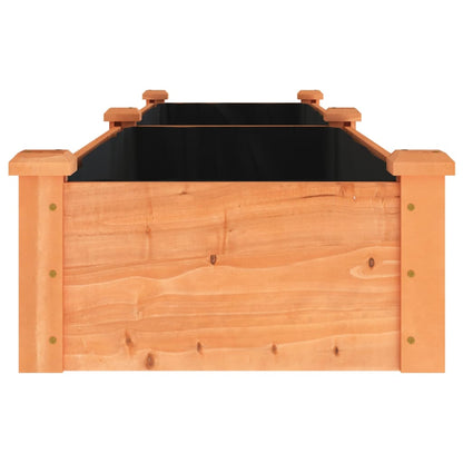 vidaXL Garden Raised Bed with Liner Brown 240x45x25 cm Solid Wood Fir 4