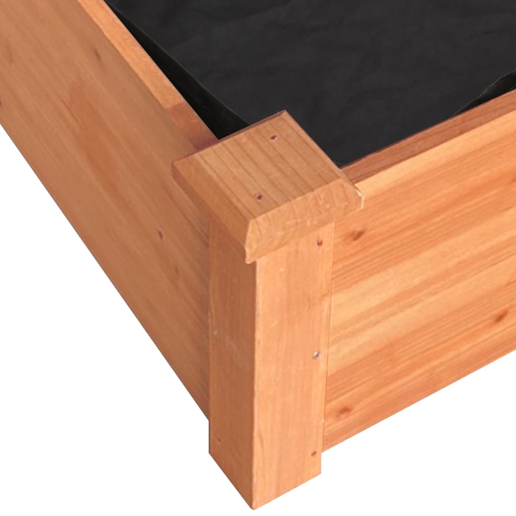 vidaXL Garden Raised Bed with Liner Brown 240x45x25 cm Solid Wood Fir 6