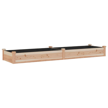 vidaXL Garden Raised Bed with Liner 240x60x25 cm Solid Wood Fir 2