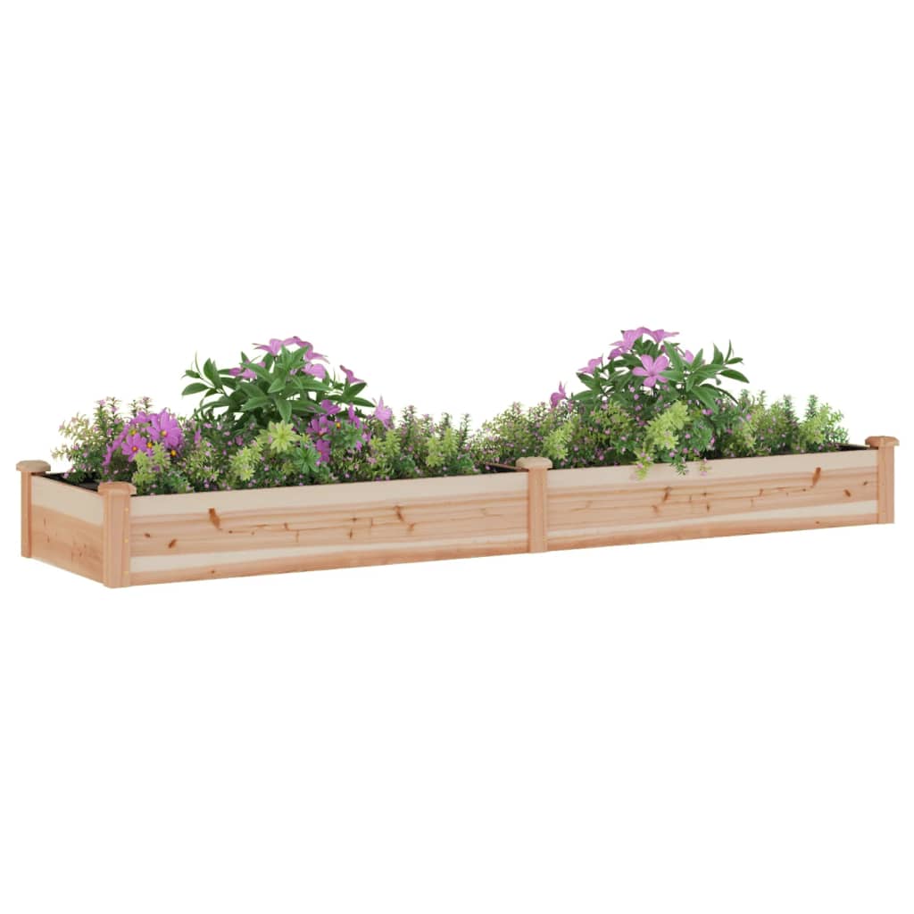 vidaXL Garden Raised Bed with Liner 240x60x25 cm Solid Wood Fir 3