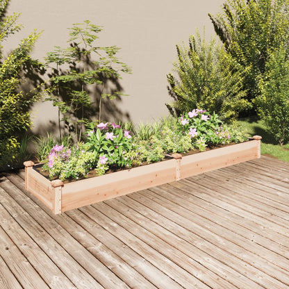vidaXL Garden Raised Bed with Liner 240x60x25 cm Solid Wood Fir 1