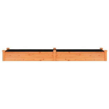 vidaXL Garden Raised Bed with Liner Brown 240x60x25 cm Solid Wood Fir 4