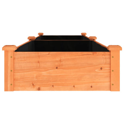vidaXL Garden Raised Bed with Liner Brown 240x60x25 cm Solid Wood Fir 5