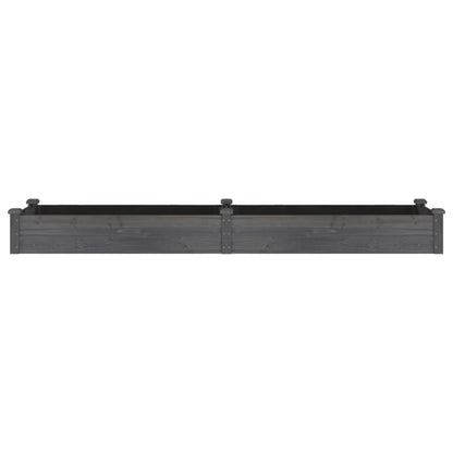 vidaXL Garden Raised Bed with Liner Grey 240x60x25 cm Solid Wood Fir 4