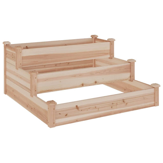 vidaXL Garden Raised Bed 120x120x56 cm Solid Wood Fir 2