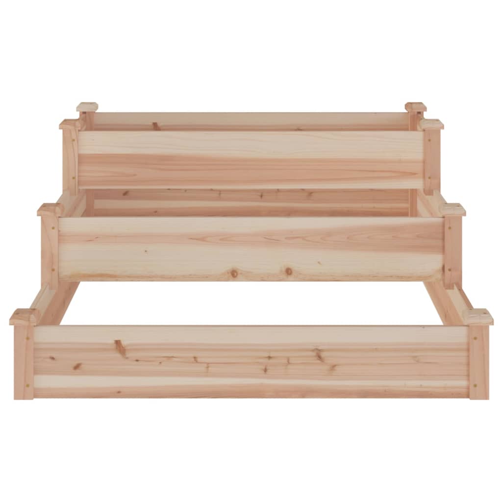Garden Raised Bed 120x120x56 cm Solid Wood Fir Natural