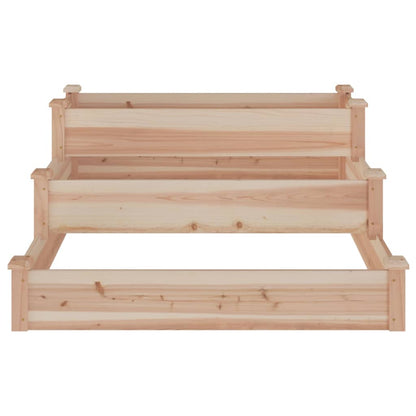 Garden Raised Bed 120x120x56 cm Solid Wood Fir Natural