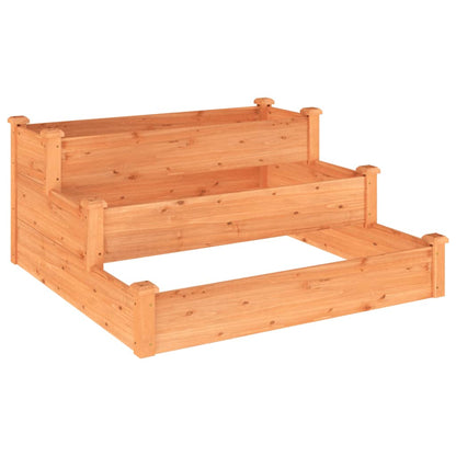 vidaXL Garden Raised Bed Brown 120x120x56 cm Solid Wood Fir 2