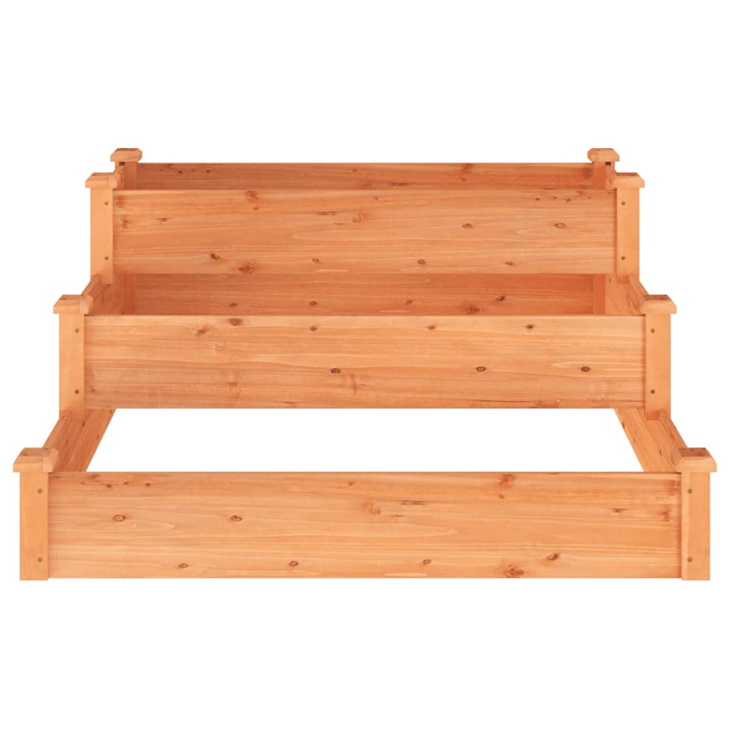 vidaXL Garden Raised Bed Brown 120x120x56 cm Solid Wood Fir 4