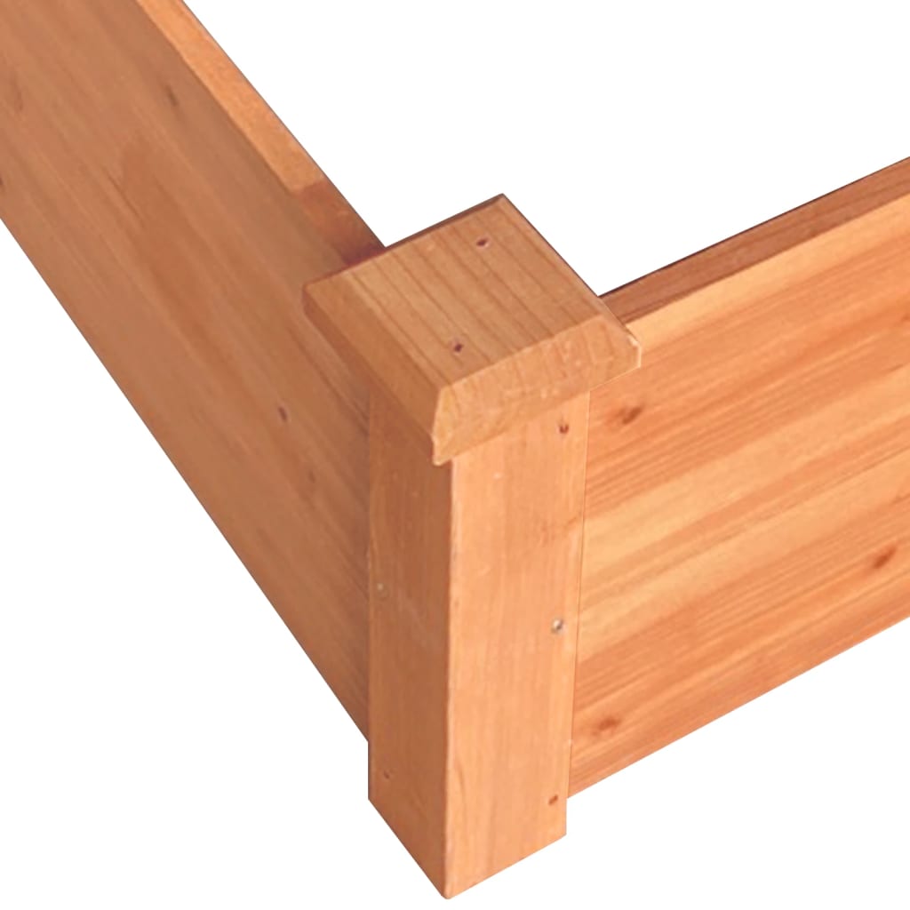 vidaXL Garden Raised Bed Brown 120x120x56 cm Solid Wood Fir 6