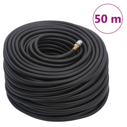 vidaXL Hybrid Air Hose Black 0.6" 50 m Rubber and PVC 1