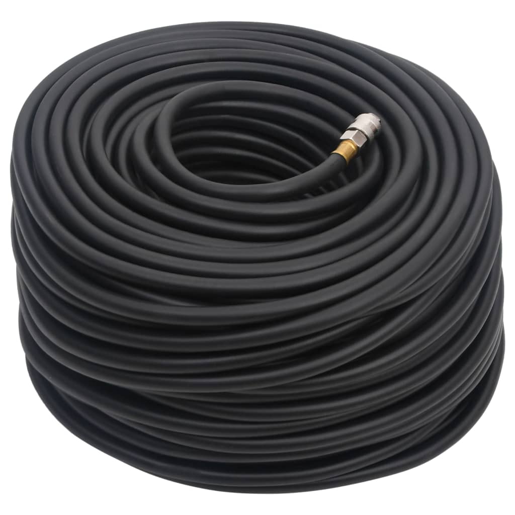 vidaXL Hybrid Air Hose Black 0.6" 50 m Rubber and PVC 2