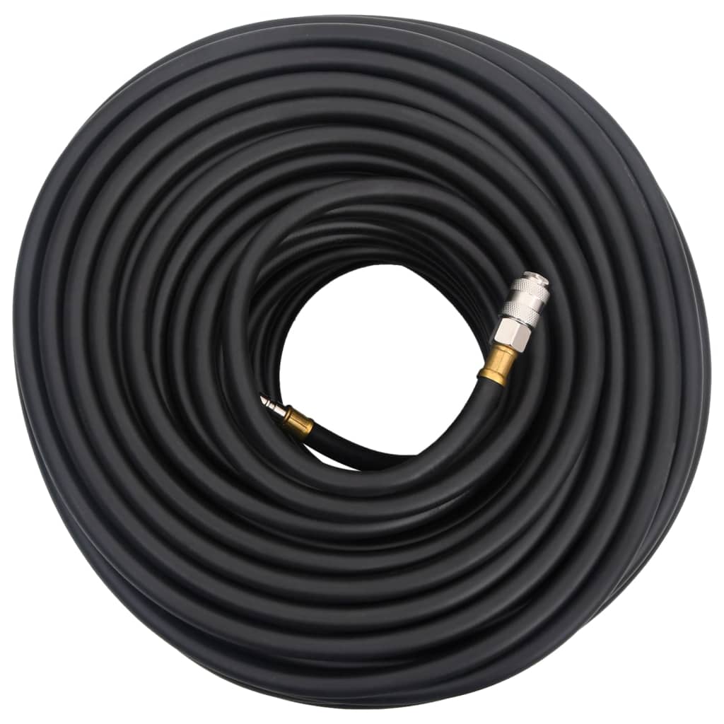 vidaXL Hybrid Air Hose Black 0.6" 50 m Rubber and PVC 3