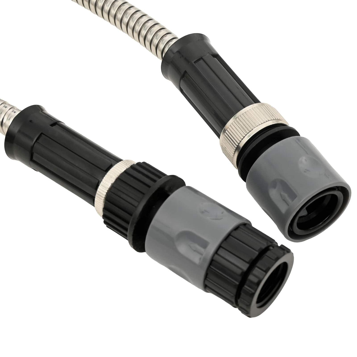 Garden Hose with Spray Nozzle Silver 0,6" Stainless Steel 22.5 m