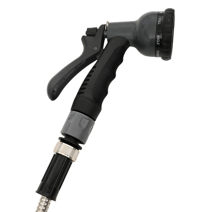 Garden Hose with Spray Nozzle Silver 0,6" Stainless Steel 22.5 m