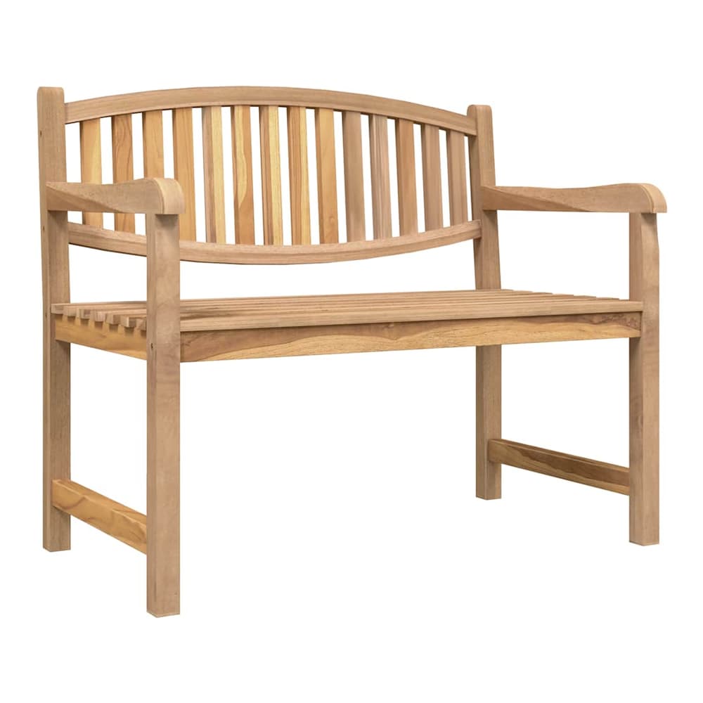 Garden Bench Solid Teak Wood 114 cm 87 cm 59 cm