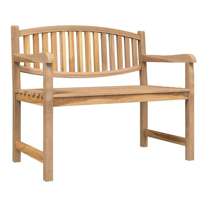 Garden Bench Solid Teak Wood 114 cm 87 cm 59 cm