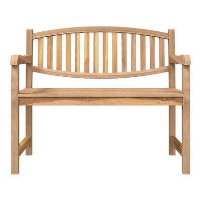 Garden Bench Solid Teak Wood 114 cm 87 cm 59 cm