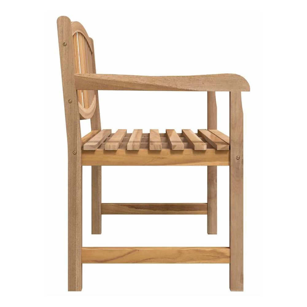 Garden Bench Solid Teak Wood 114 cm 87 cm 59 cm