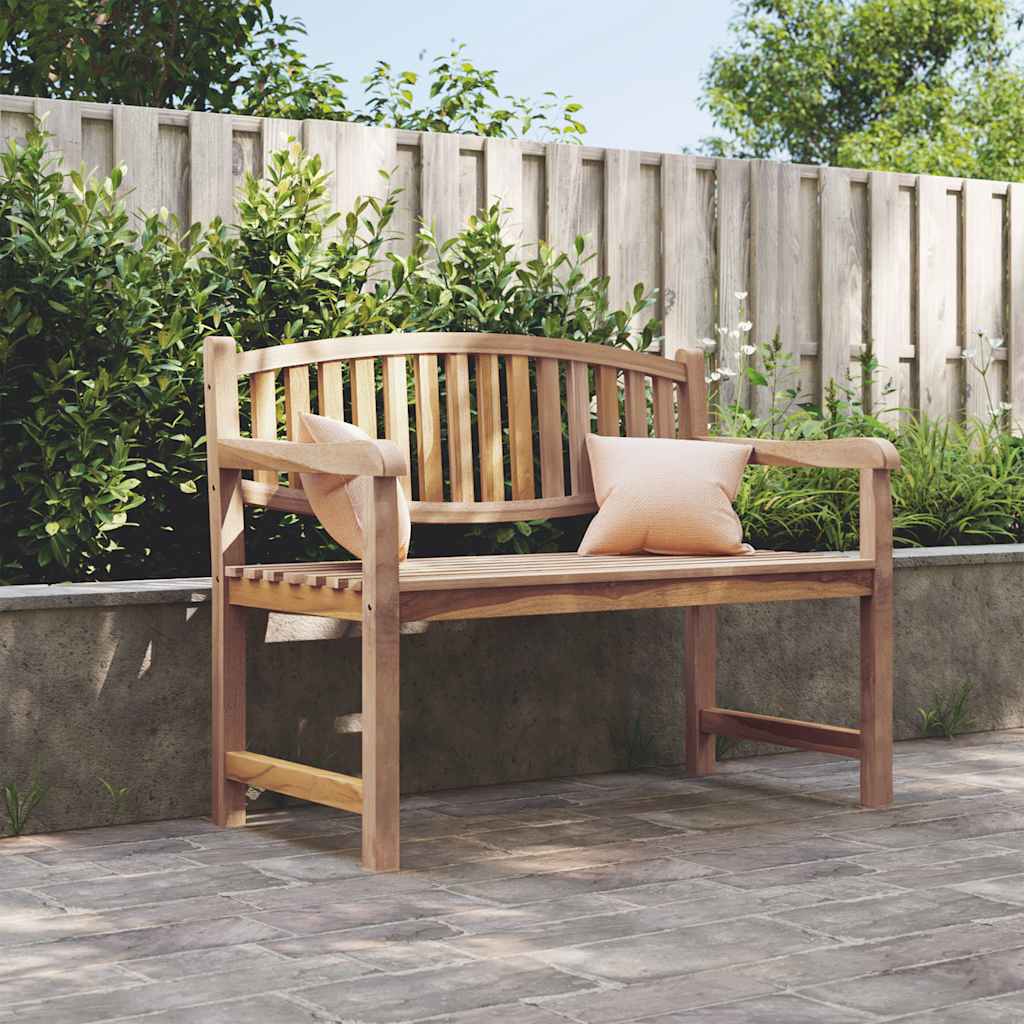 Garden Bench Solid Teak Wood 114 cm 87 cm 59 cm
