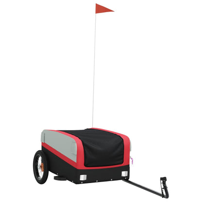vidaXL Bike Trailer Black and Red 30 kg Iron 2