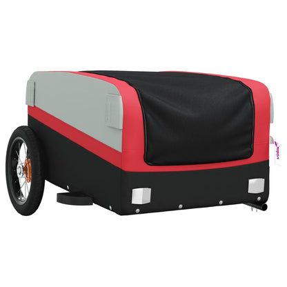vidaXL Bike Trailer Black and Red 30 kg Iron 4