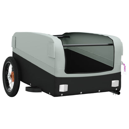 vidaXL Bike Trailer Black and Grey 30 kg Iron 5