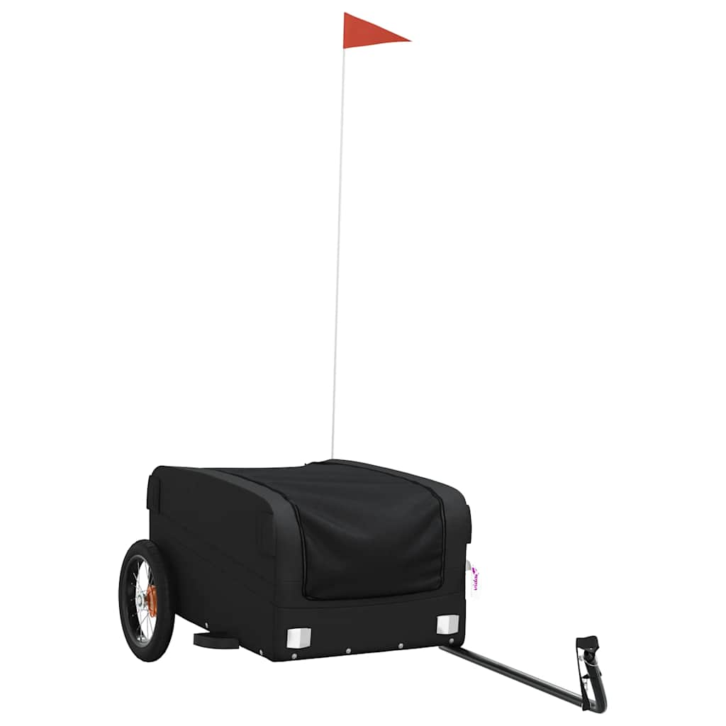 vidaXL Bike Trailer Black 30 kg Iron 2
