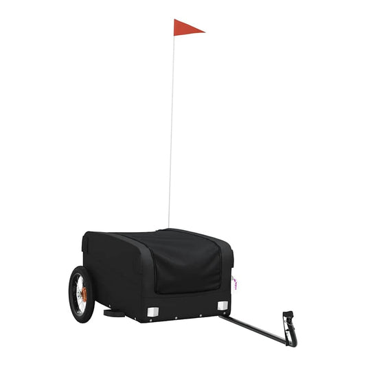 Bike Trailer Black and 30 kg Iron Width 122 cm Black 42.5 cm 52.5 cm