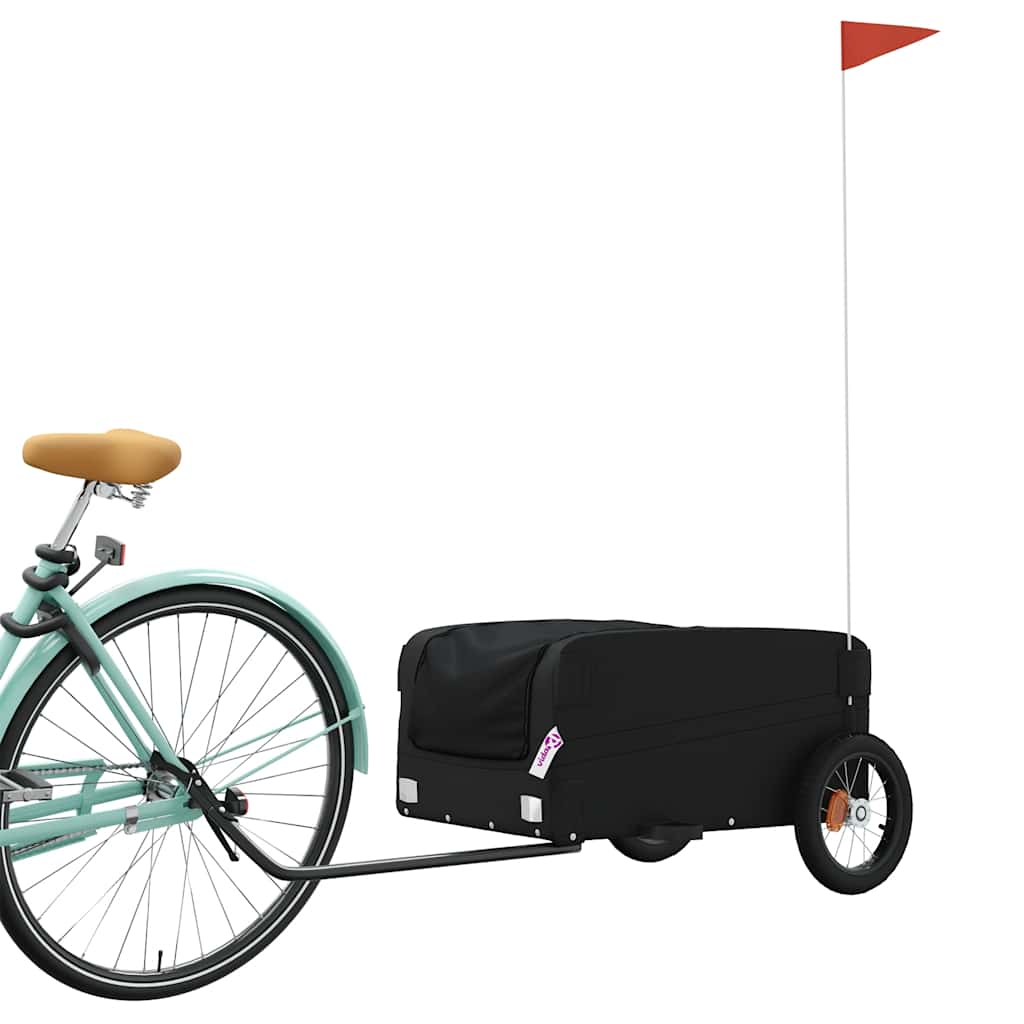 vidaXL Bike Trailer Black 30 kg Iron 3