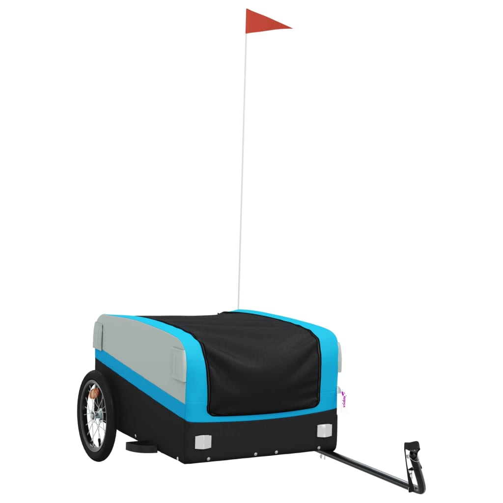 Bike Trailer Black and 45 kg Iron Width 126 cm Blue 50 cm