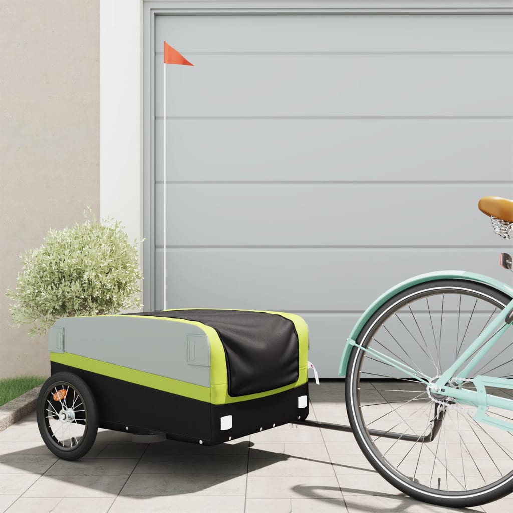 vidaXL Bike Trailer Black and 45 kg Iron Width 126 cm