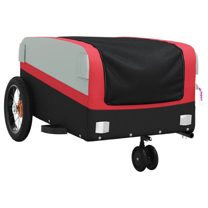 vidaXL Bike Trailer Black and Red 30 kg Iron 4