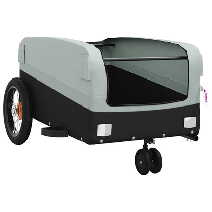 vidaXL Bike Trailer Black and Grey 30 kg Iron 5
