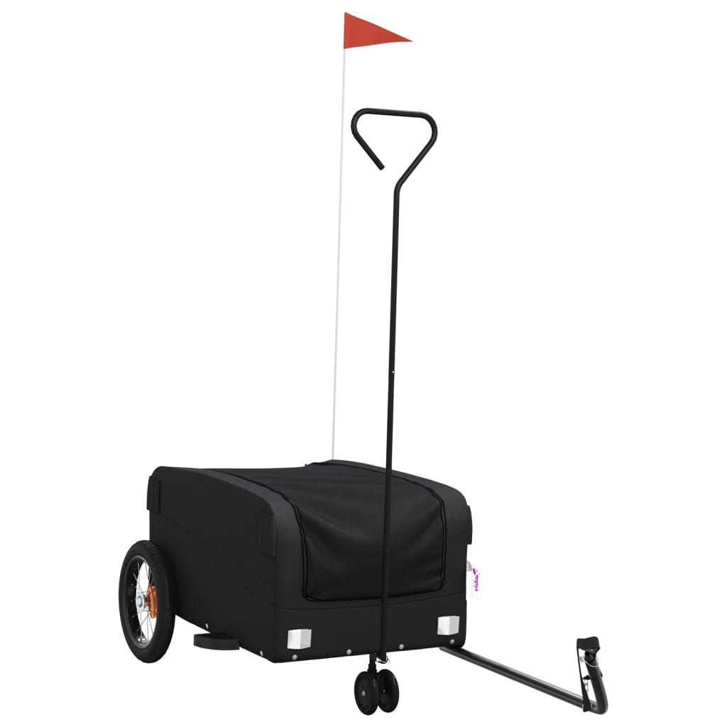 vidaXL Bike Trailer Black 30 kg Iron 2