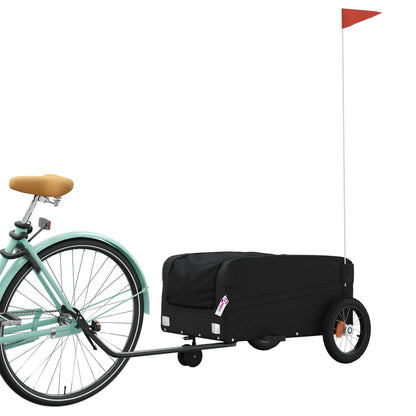 vidaXL Bike Trailer Black 30 kg Iron 3
