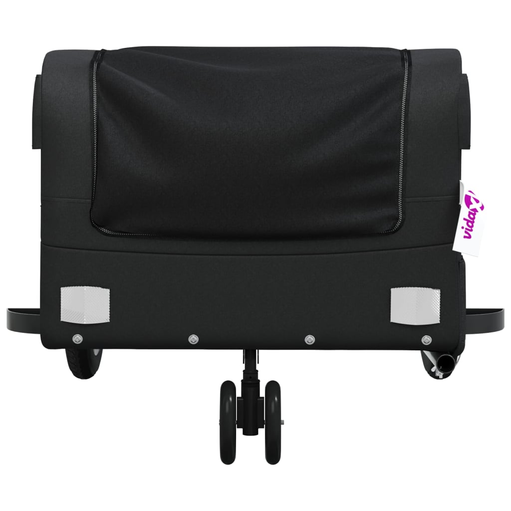vidaXL Bike Trailer Black 30 kg Iron 6