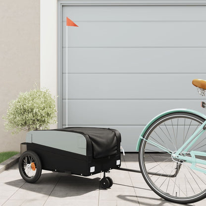 vidaXL Bike Trailer Black 30 kg Iron 1