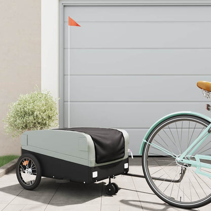 vidaXL Bike Trailer Black and 45 kg Iron Width 138 cm