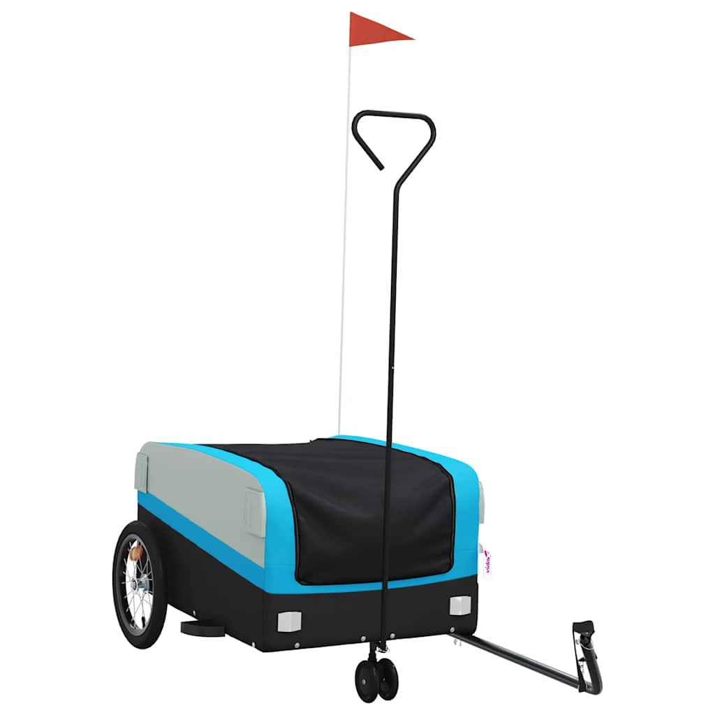 Bike Trailer Black and 45 kg Iron Width 138 cm Blue