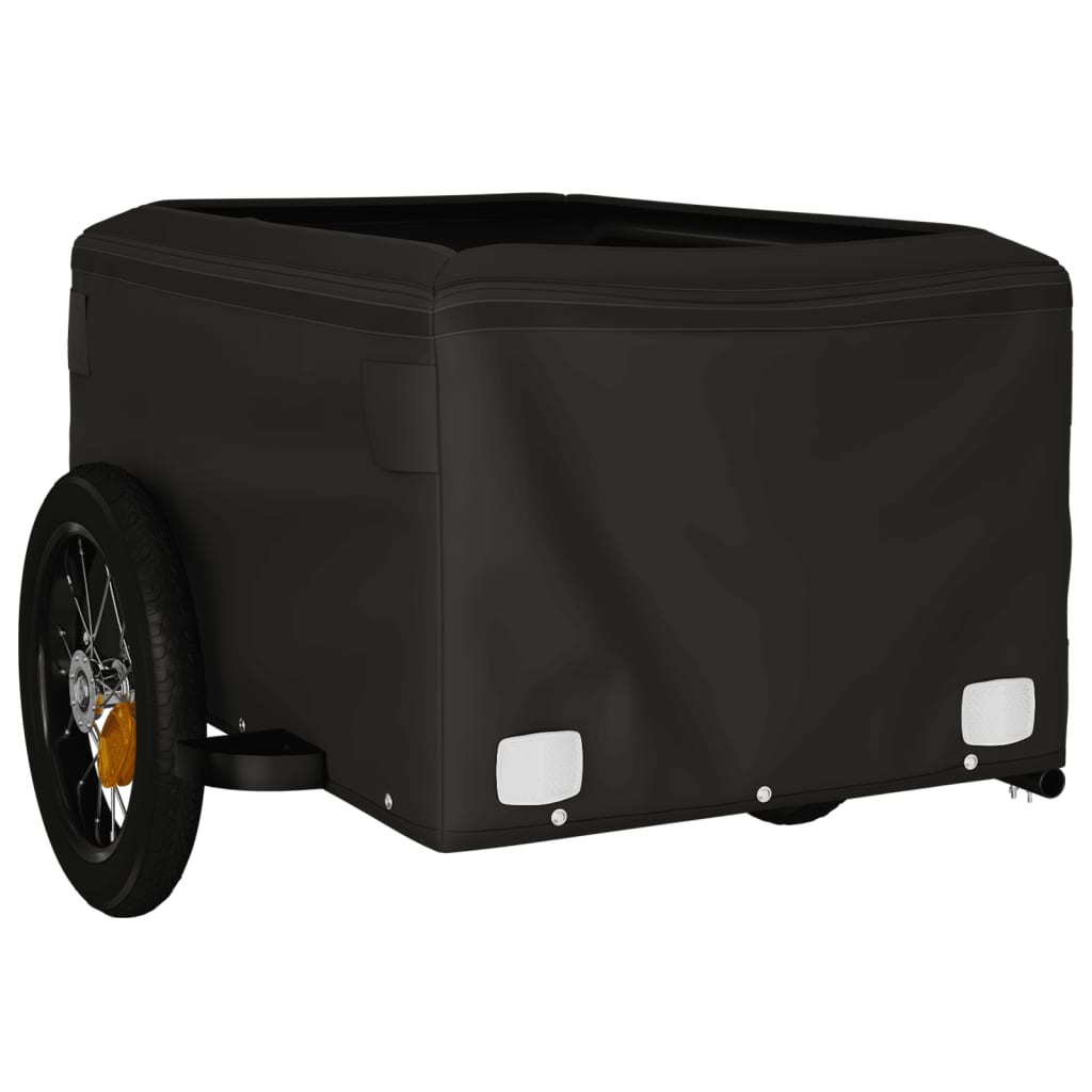 vidaXL Bike Trailer Black and Red 30 kg Iron 5