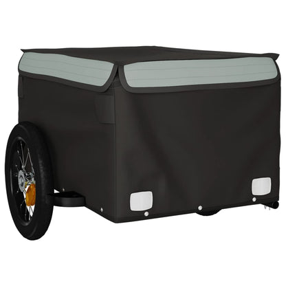 vidaXL Bike Trailer Black and Grey 30 kg Iron 4