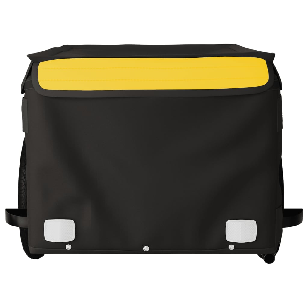 vidaXL Bike Trailer Black and Yellow 30 kg Iron 6