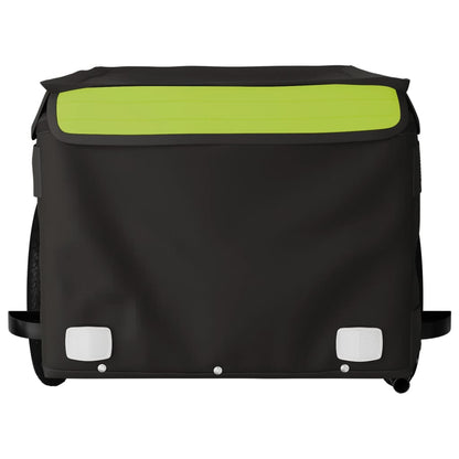 vidaXL Bike Trailer Black and Green 30 kg Iron 6