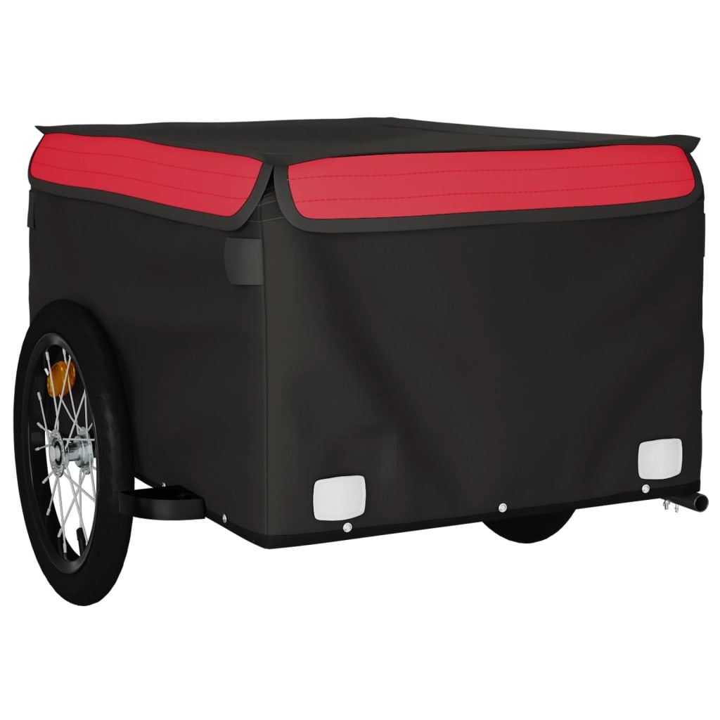 vidaXL Bike Trailer Black and Red 45 kg Iron 4