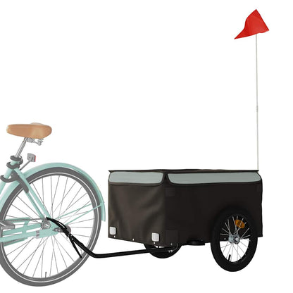 vidaXL Bike Trailer Black and Grey 45 kg Iron 3