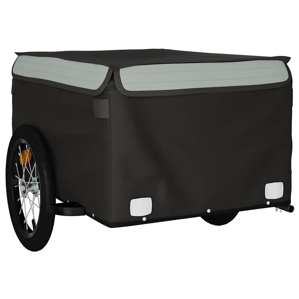 vidaXL Bike Trailer Black and Grey 45 kg Iron 4
